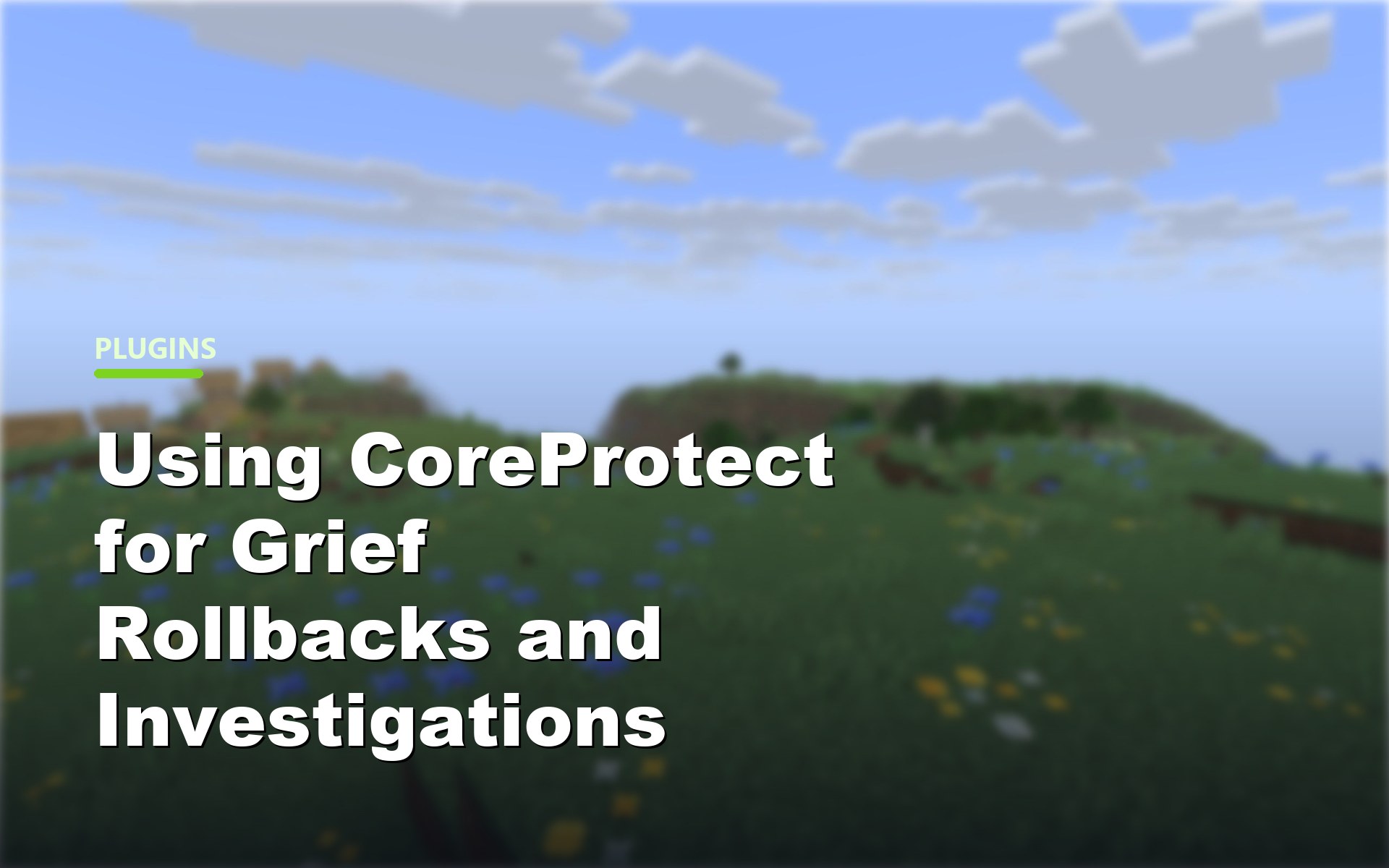Using CoreProtect for Minecraft grief rollbacks and investigations cover