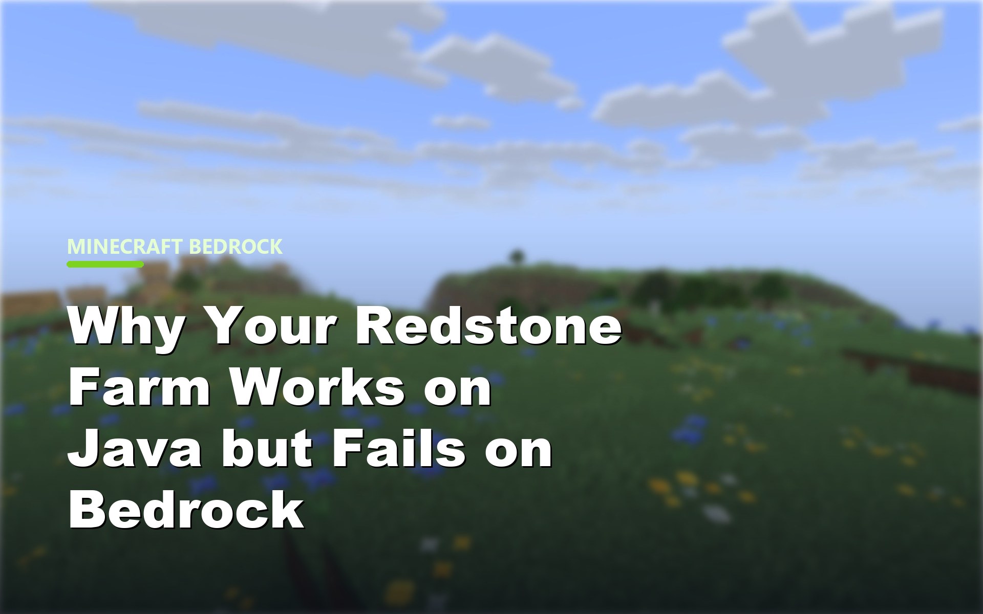 Why Your Redstone Farm Works on Java but Fails on Bedrock
