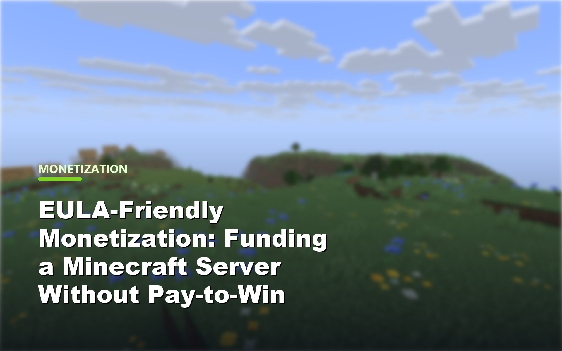EULA-friendly Minecraft server monetization without pay-to-win cover