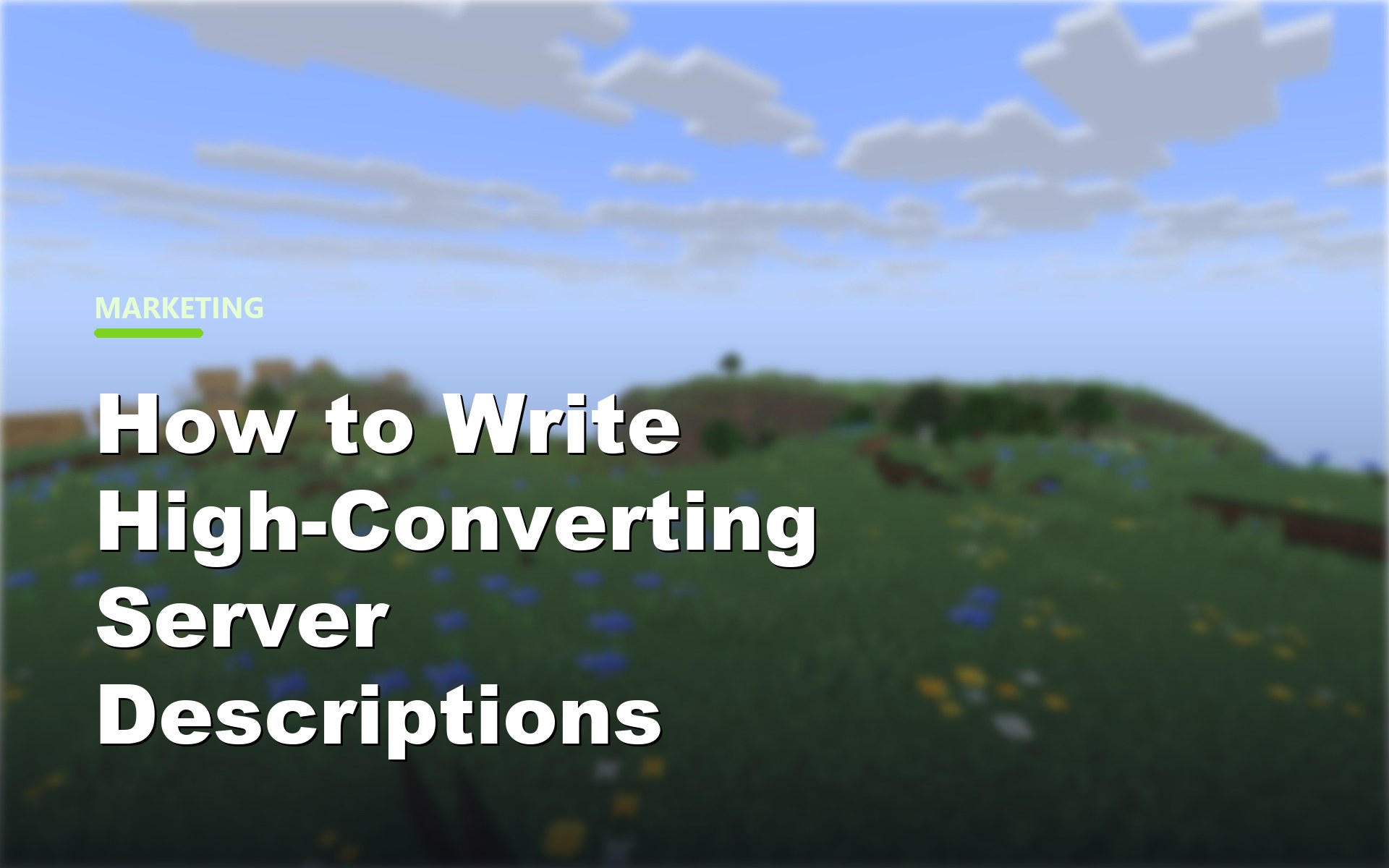 High-converting Minecraft server list descriptions cover