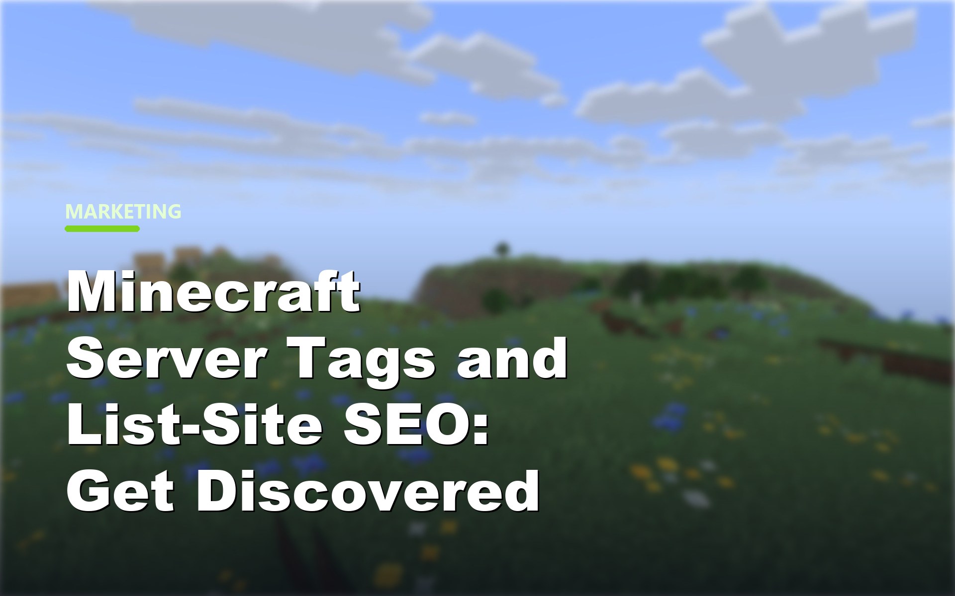 Minecraft server tags and list-site SEO guide cover