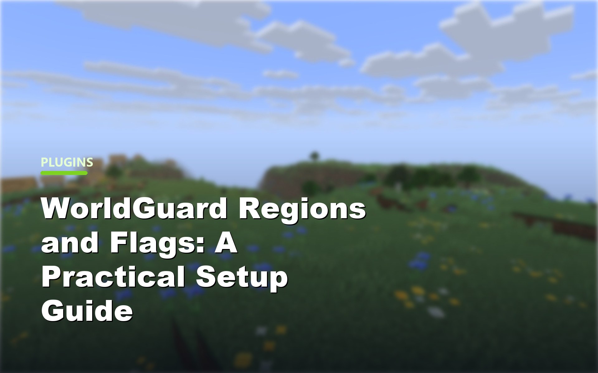 WorldGuard regions and flags configuration guide cover